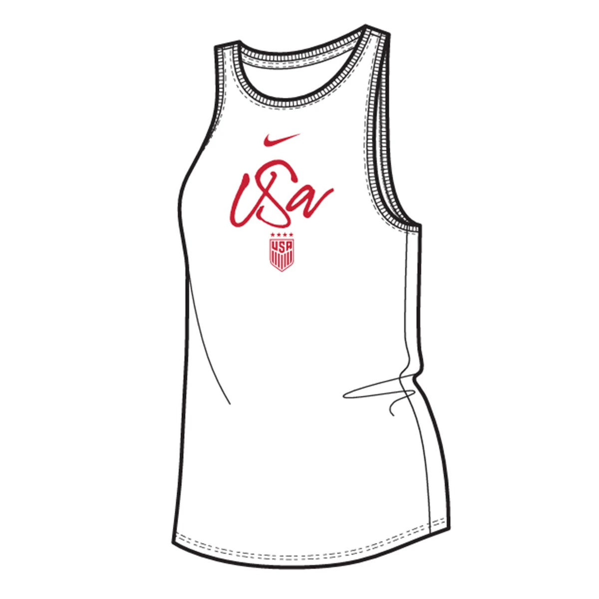 Nike USA 2023 USWNT Tomboy Tank Women's (White)