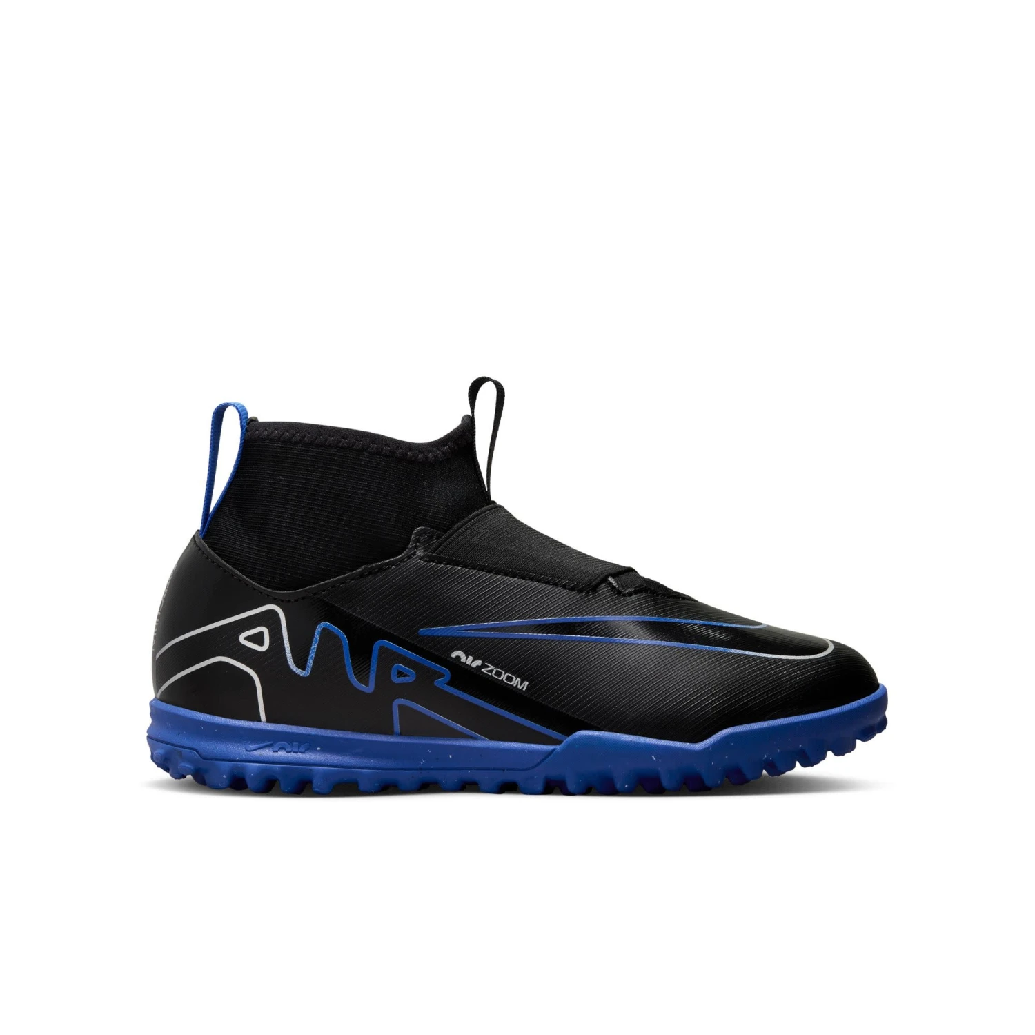 Nike Zoom Mercurial Superfly 9 Academy Turf Jr (Black/Blue) - Image 4