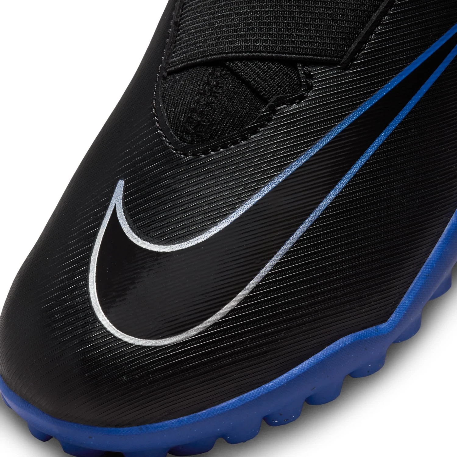 Nike Zoom Mercurial Superfly 9 Academy Turf Jr (Black/Blue) - Image 7