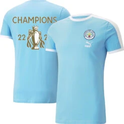 PUMA Manchester City 22/23 FTBLheritage T7 Champions Tee (Blue/White)