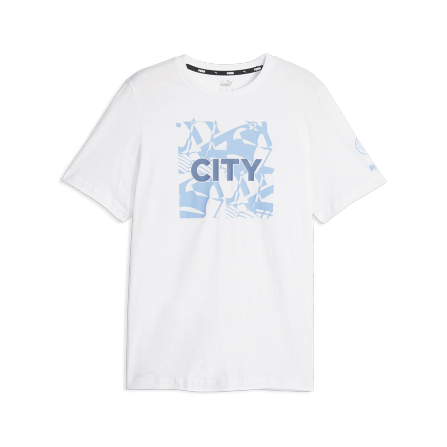 PUMA Manchester City Core Graphic Tee (White/Sky)