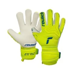 Reusch Attrakt Freegel Gold Finger Support Jr Glove (Neon/Navy)