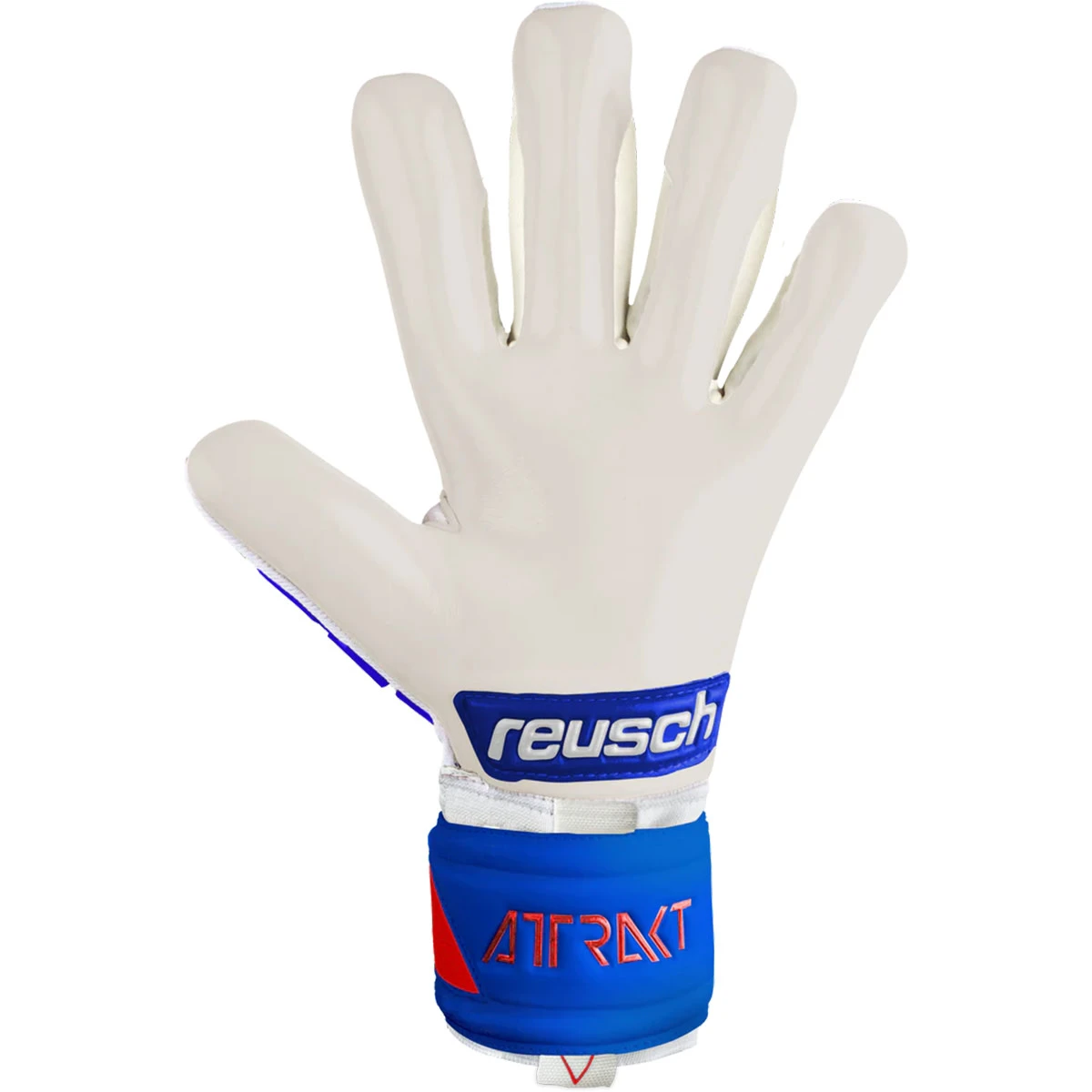 Reusch Attrakt Freegel Gold Sleek Finger Support Glove (White/Blue) - Image 2