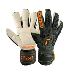 Reusch Attrakt Freegel Gold X Finger Support Glove (Dark Green)