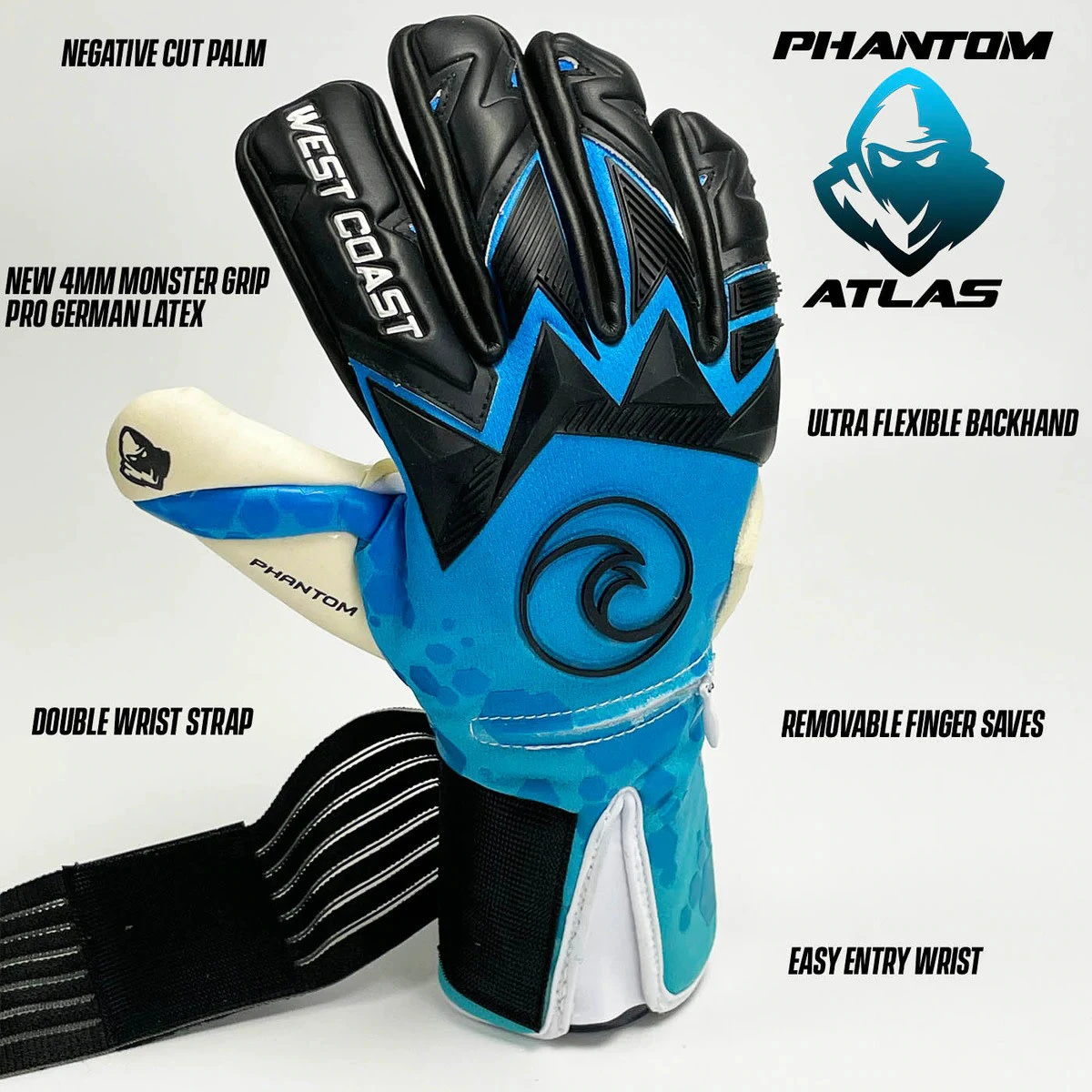 West Coast Phantom Atlas Glove (Blue/Black) - Image 3